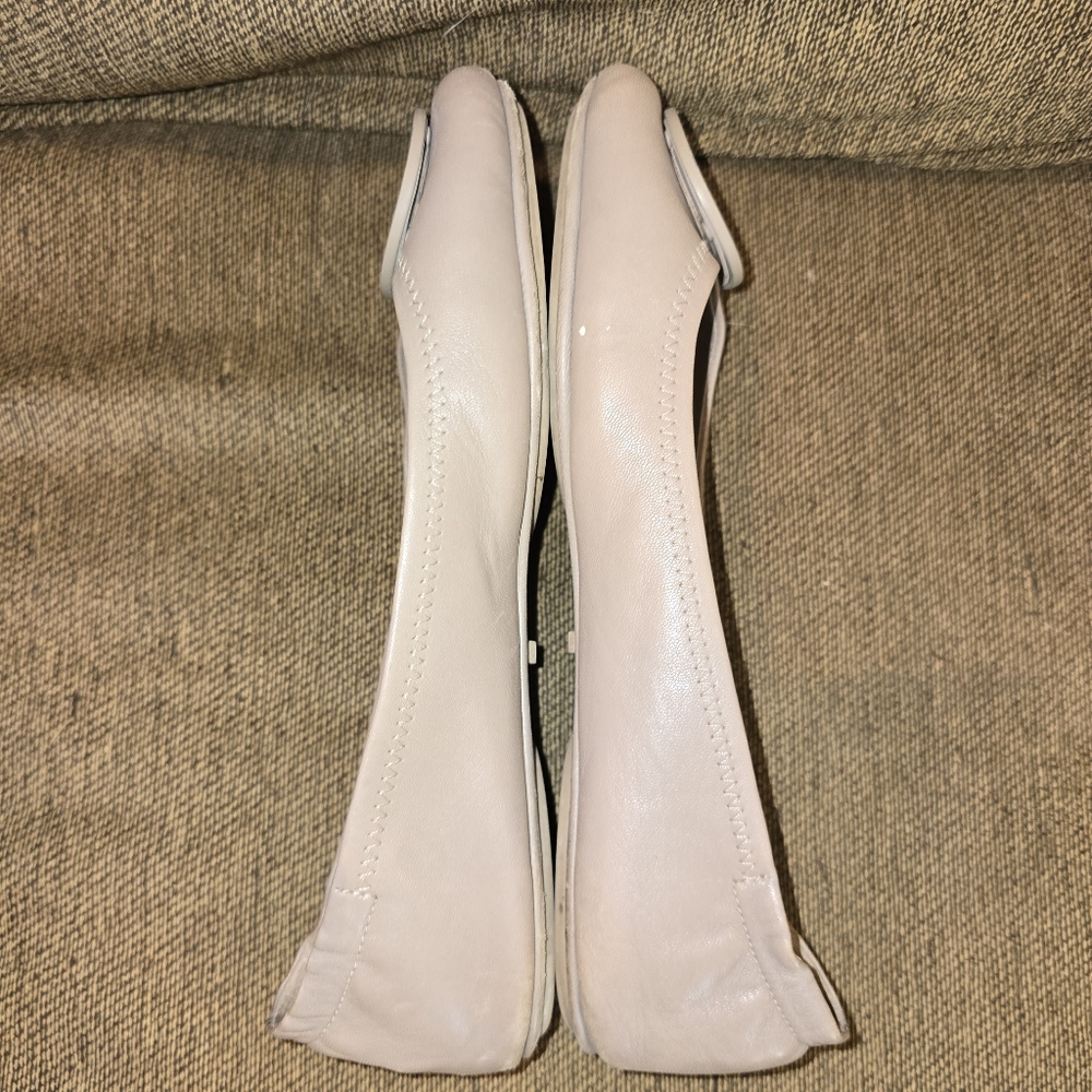 Tory Burch French Grey Minnie Ballet Flats Size 8 - Picture 5 of 11
